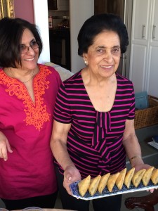 Noorbanu's daughter Khadija helps with recipe testing and prep for photography - photo - Karen Anderson